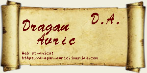 Dragan Avrić vizit kartica